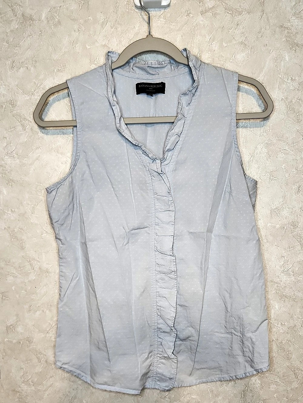 Banana Republic Cotton Blouse in Blue Size 8